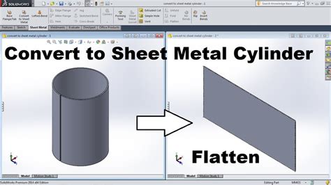 how to convert part into sheet metal in solidworks|rip solidworks.